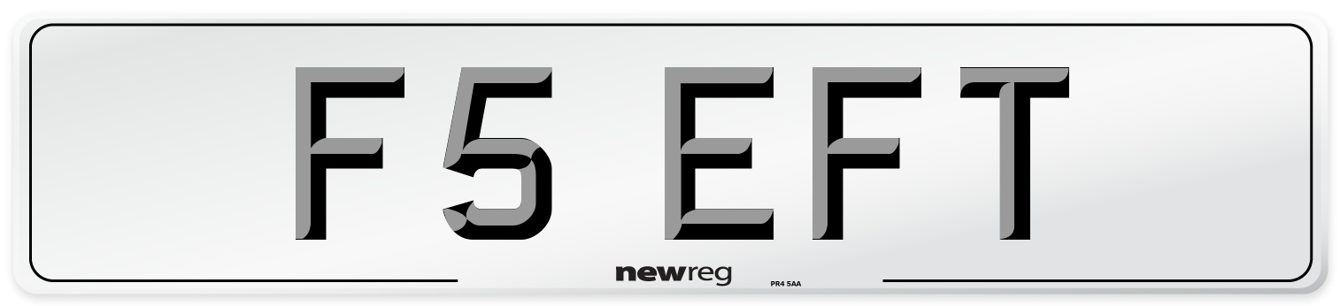 F5 EFT Number Plate from New Reg